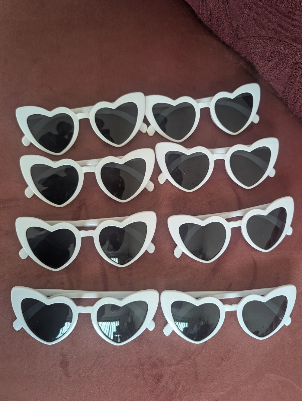 White Heart-Shaped Sunglasses  8